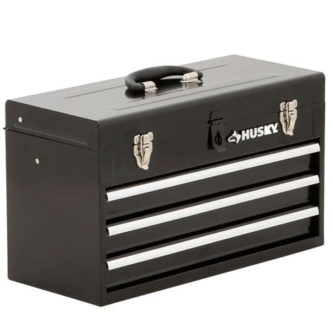 It looks like the <strong>Husky box</strong> is a little smaller on overall dimensions and the <strong>drawer</strong> configuration is slightly different as well. . Husky 3 drawer tool box